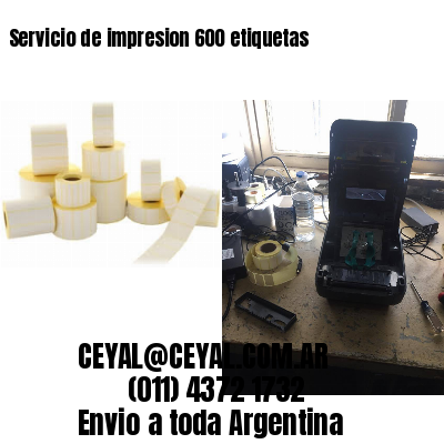Servicio de impresion 600 etiquetas