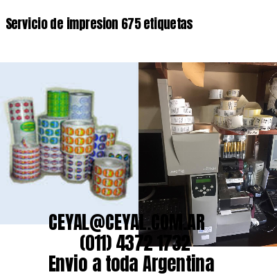 Servicio de impresion 675 etiquetas
