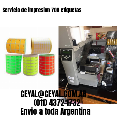 Servicio de impresion 700 etiquetas