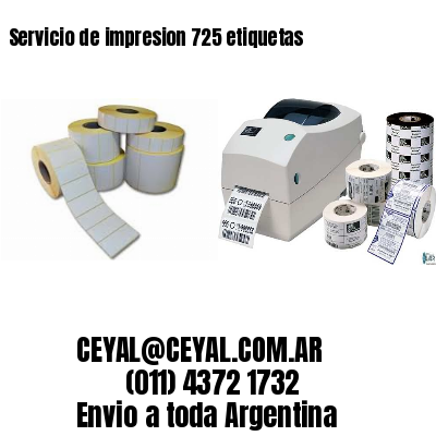 Servicio de impresion 725 etiquetas