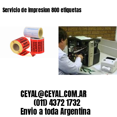 Servicio de impresion 800 etiquetas