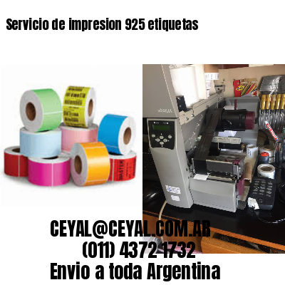 Servicio de impresion 925 etiquetas