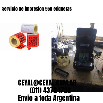 Servicio de impresion 950 etiquetas