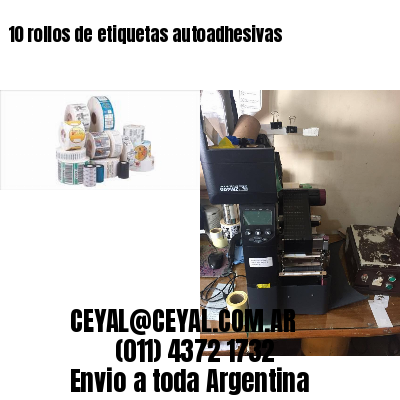 10 rollos de etiquetas autoadhesivas