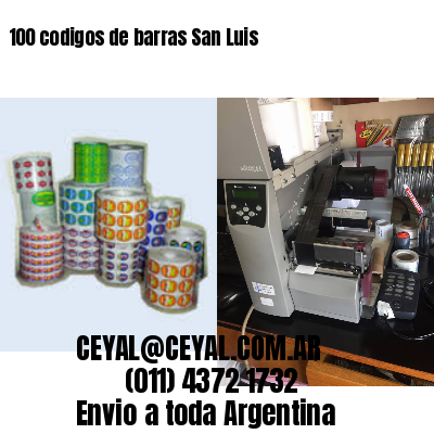 100 codigos de barras San Luis