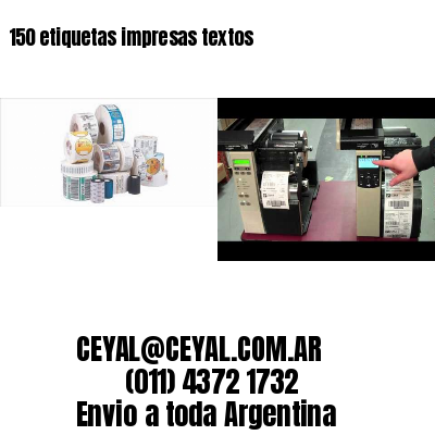 150 etiquetas impresas textos