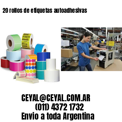 20 rollos de etiquetas autoadhesivas