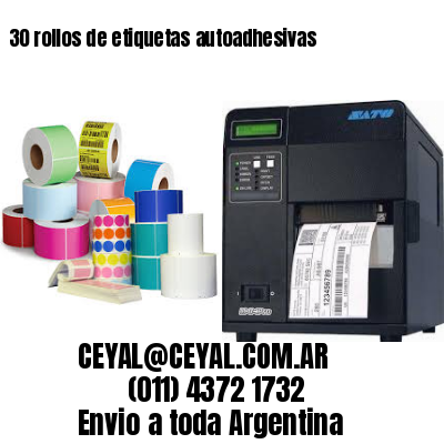30 rollos de etiquetas autoadhesivas