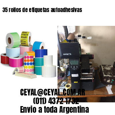 35 rollos de etiquetas autoadhesivas