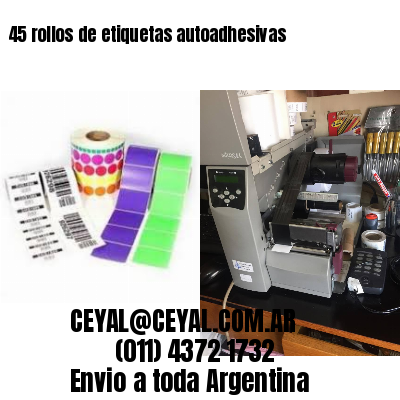 45 rollos de etiquetas autoadhesivas