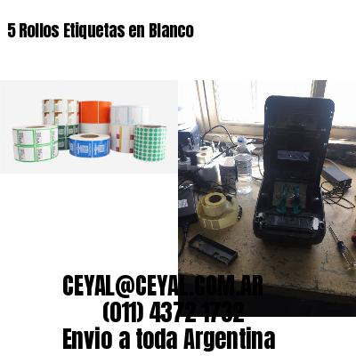5 Rollos Etiquetas en Blanco
