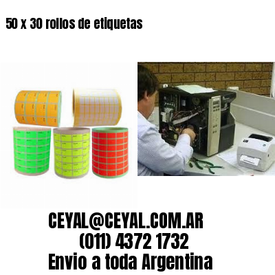 50 x 30 rollos de etiquetas