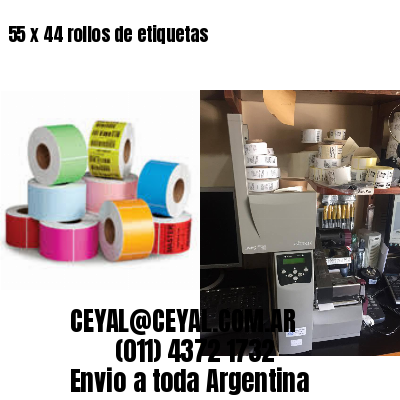 55 x 44 rollos de etiquetas