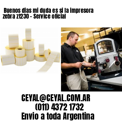 Buenos dias mi duda es si la impresora zebra zt230 – Service oficial