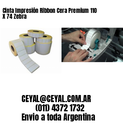 Cinta Impresión Ribbon Cera Premium 110 X 74 Zebra