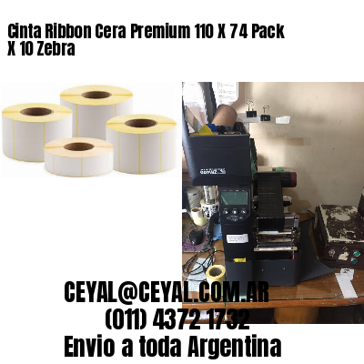 Cinta Ribbon Cera Premium 110 X 74 Pack X 10 Zebra