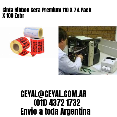 Cinta Ribbon Cera Premium 110 X 74 Pack X 100 Zebr