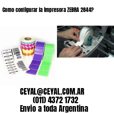 Como configurar la impresora ZEBRA 2844?