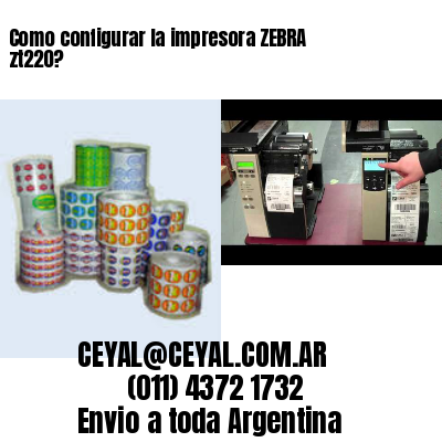 Como configurar la impresora ZEBRA zt220?