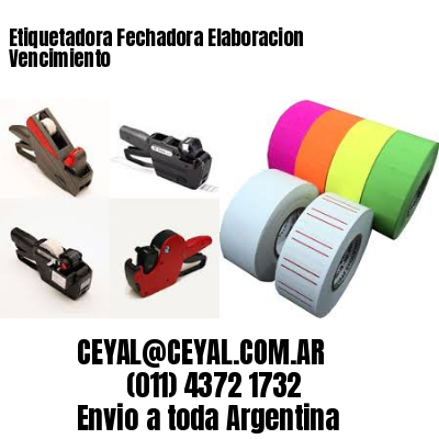 Etiquetadora Fechadora Elaboracion Vencimiento