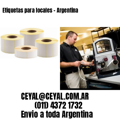 Etiquetas para locales – Argentina