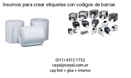 Insumos para crear etiquetas con codigos de barras