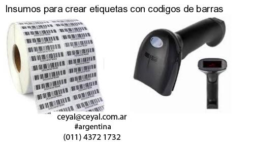 Insumos para crear etiquetas con codigos de barras