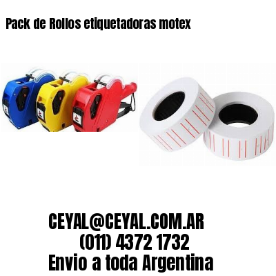 Pack de Rollos etiquetadoras motex