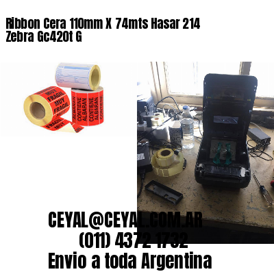 Ribbon Cera 110mm X 74mts Hasar 214 Zebra Gc420t G
