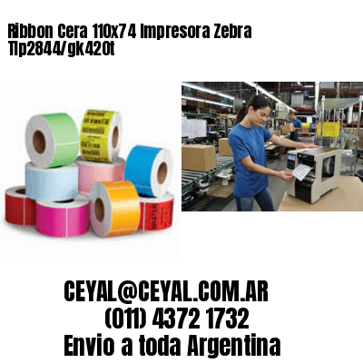 Ribbon Cera 110×74 Impresora Zebra Tlp2844/gk420t
