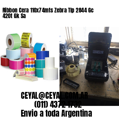 Ribbon Cera 110x74mts Zebra Tlp 2844 Gc 420t Gk Sa