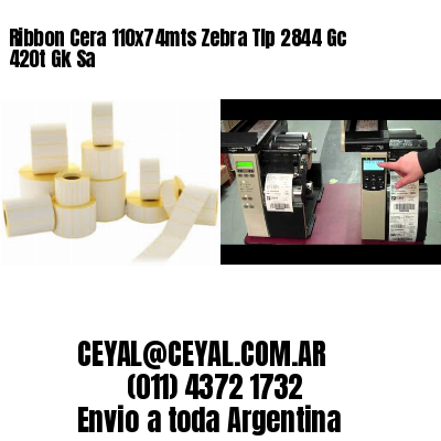 Ribbon Cera 110x74mts Zebra Tlp 2844 Gc 420t Gk Sa