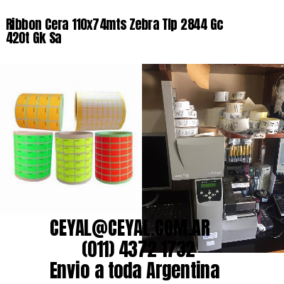 Ribbon Cera 110x74mts Zebra Tlp 2844 Gc 420t Gk Sa