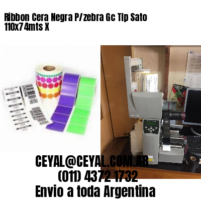 Ribbon Cera Negra P/zebra Gc Tlp Sato 110x74mts X