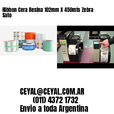 Ribbon Cera Resina 102mm X 450mts Zebra Sato