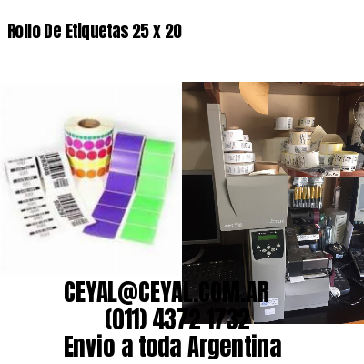 Rollo De Etiquetas 25 x 20