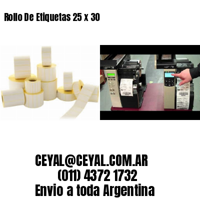 Rollo De Etiquetas 25 x 30