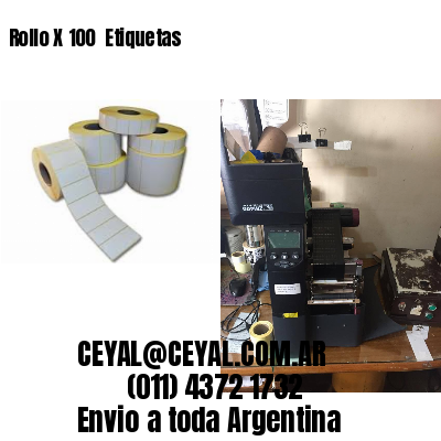 Rollo X 100  Etiquetas