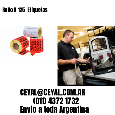 Rollo X 125  Etiquetas