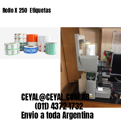 Rollo X 250  Etiquetas