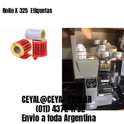 Rollo X 325  Etiquetas