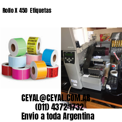 Rollo X 450  Etiquetas