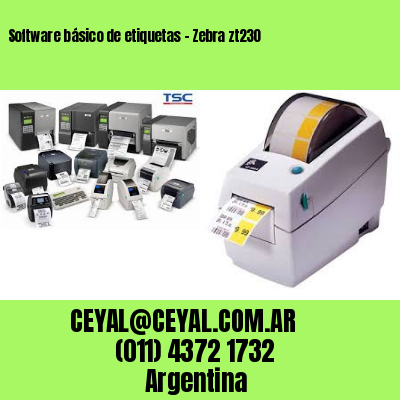 Software básico de etiquetas – Zebra zt230