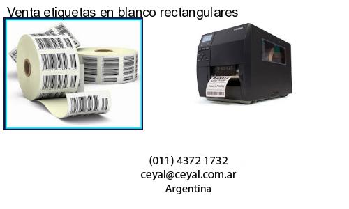 Venta etiquetas en blanco rectangulares