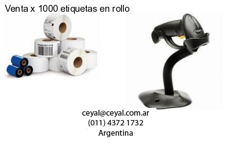 Venta x 1000 etiquetas en rollo