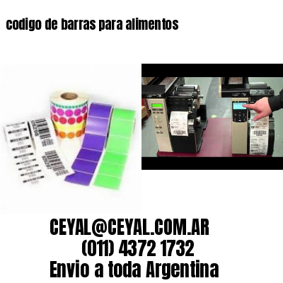 codigo de barras para alimentos