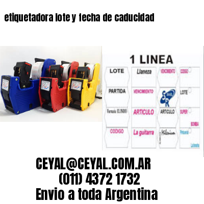 etiquetadora lote y fecha de caducidad