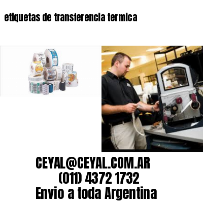 etiquetas de transferencia termica