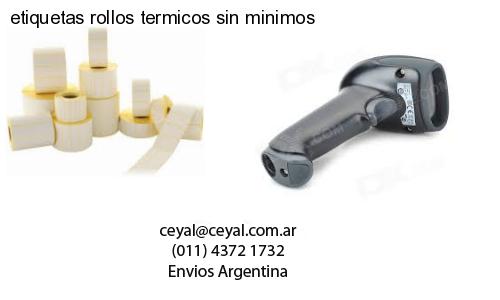 etiquetas rollos termicos sin minimos
