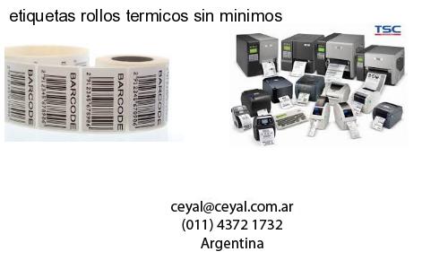 etiquetas rollos termicos sin minimos